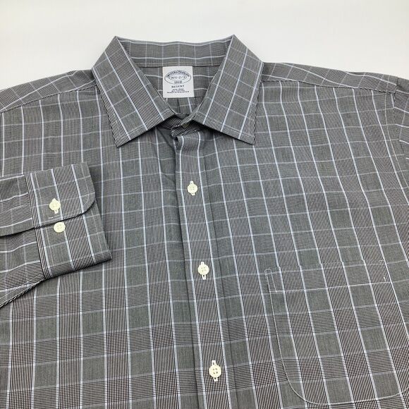 Brooks Brothers 1818‎ Regent Mens Long Sleeve Button Shirt Size 16.5 2/3 - Picture 1 of 6